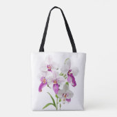 Delicate Orchid Flowers Monogram Tote Bag (Achterkant)