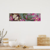Delicate Orchid Mermaid Art Print (Keuken)