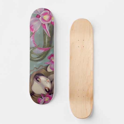 Delicate Orchid Mermaid SKATEBOARD (Voorkant)