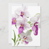 Delicate Orchid Overdag bruiloft Kaart (Achterkant)