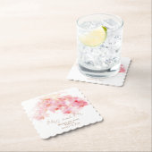 Delicate Orchid Waterverf mevrouw Floral Wedding Kartonnen Onderzetters (Insitu)