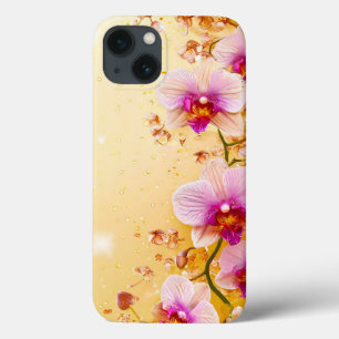 Delicate orchideeën bloemige achtergrond Case-Mate iPhone case