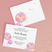 Delicate Paardebloem Begrafenis Aankondiging Kaart