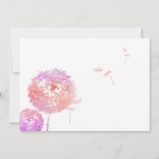Delicate Paardebloem Begrafenis Aankondiging Kaart (Achterkant)