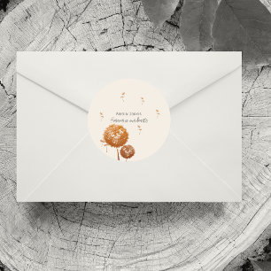 Delicate Paardebloem voor altijd in ons hart Ronde Sticker