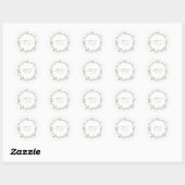 Delicate paarse bloem sticker voor babyshower (Vel)