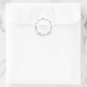 Delicate paarse bloem sticker voor babyshower (Tas)