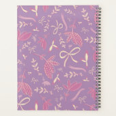 Delicate paarse bloemen en bogen planner (Achterkant)