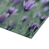 Delicate paarse bloemen snijplank (Hoek)