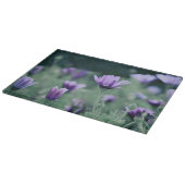 Delicate paarse bloemen snijplank (Hoek)