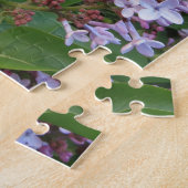 Delicate paarse bloemen van een seringenstruik legpuzzel (Zijkant)