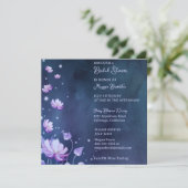 Delicate Paarse bloesems Bridal Shower Kaart (Staand voorkant)