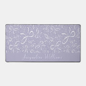 Delicate Paarse Coquette Bows Bureaumat (Voorkant)