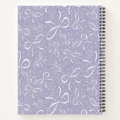 Delicate Paarse Coquette Bows Notitieboek (Achterkant)