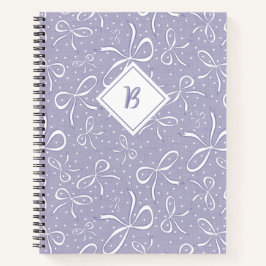 Delicate Paarse Coquette Bows Notitieboek