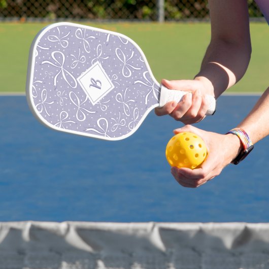 Delicate Paarse Coquette Bows Pickleball Paddle (Insitu)
