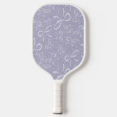 Delicate Paarse Coquette Bows Pickleball Paddle (Achterkant)