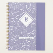 Delicate Paarse Coquette Bows Planner (Voorkant)