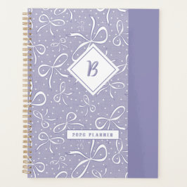 Delicate Paarse Coquette Bows Planner