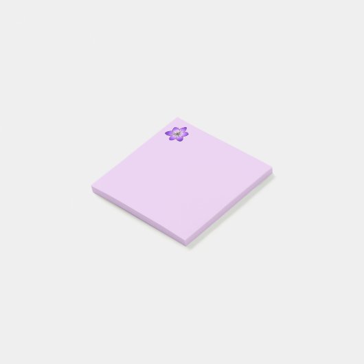 Delicate Paarse Crocus Post-it Notes (Schuin)