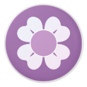 Delicate Paarse en witte ventilator Keramische Knop (Voorkant)