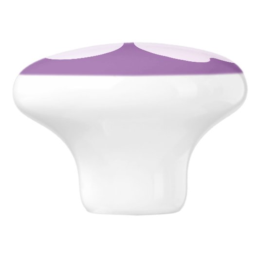 Delicate Paarse en witte ventilator Keramische Knop (Zijkant)
