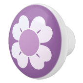 Delicate Paarse en witte ventilator Keramische Knop (Rechts)