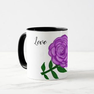 Delicate Paarse Flower Love Mok