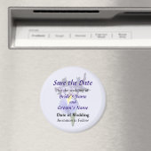 Delicate Paarse Iris Save the Date Magneet (Insitu (Vaatwasser))