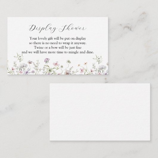 Delicate Paarse Kaart voor schottenbehuizing voor  (Voorkant / Achterkant)