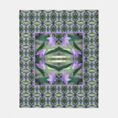 Delicate Paarse leliebloemen Abstract patroon Fleece Deken (Voorkant)