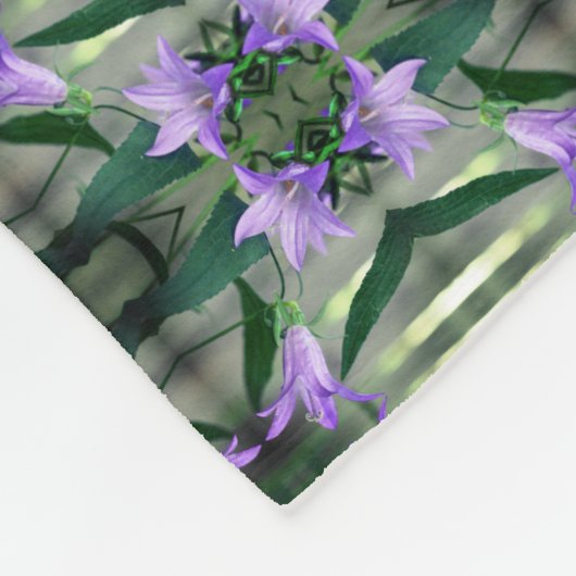 Delicate Paarse leliebloemen Abstract patroon Fleece Deken (Hoek)