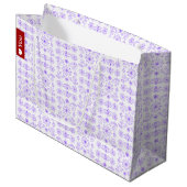 Delicate paarse pastel groot cadeauzakje (Voorkant Gekanteld)