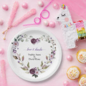 Delicate Paarse roze pinda's Flowers Weddenschap Papieren Bordje (Feest)