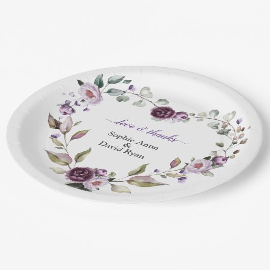 Delicate Paarse roze pinda's Flowers Weddenschap Papieren Bordje (Gekanteld)