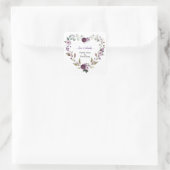 Delicate Paarse roze pinda's Flowers Weddenschap Vierkante Sticker (Tas)