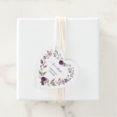 Delicate Paarse roze pink Peonies Flowers Baptisme Bedankjes Labels (In situ)