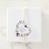 Delicate Paarse Roze Pioen Bloemen Bruiloft Bedankjes Labels (In situ)