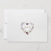 Delicate Paarse Roze Pioen Bloemen Gouden Bruiloft Save The Date (Achterkant)