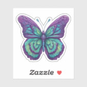 Delicate Paarse Vlinder Waterdicht Sticker (Vel)