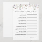 Delicate Paarse wilde bloem die mama het beste ken Kaart (Voorkant / Achterkant)