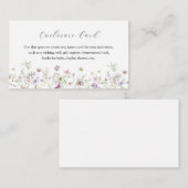 Delicate Paarse Wilde Bloem Enclosure Kaart (Voorkant / Achterkant)