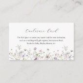 Delicate Paarse Wilde Bloem Enclosure Kaart (Voorkant)