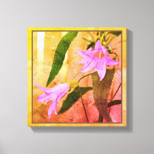 Delicate Paarse wilde bloemen bedroefd Canvas Afdruk (Voorkant)