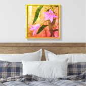 Delicate Paarse wilde bloemen bedroefd Canvas Afdruk (Insitu (Slaapkamer))