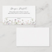 Delicate Paarse wilde bloemen, luierspoel Informatiekaartje (Voorkant / Achterkant)