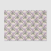 Delicate Paarse witte orchideeën op  crème Tissuepapier (Voorkant)