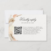 Delicate pampas gras online RSVP QR Code (Voorkant)