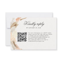 Delicate pampas gras online RSVP QR Code