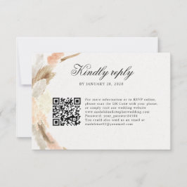 Delicate pampas gras online RSVP QR Code